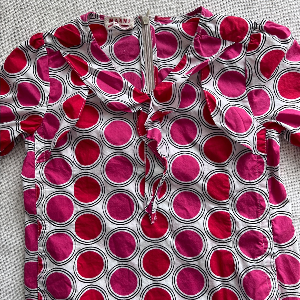 MARNI girls dress Italian brand cotton patterned dress size 6